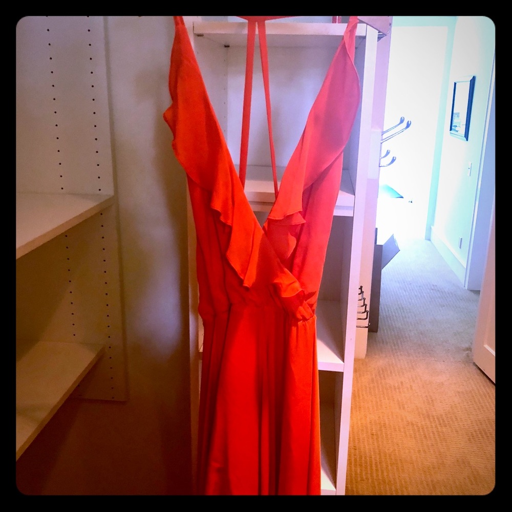 Haute Hippie orange silk dress.